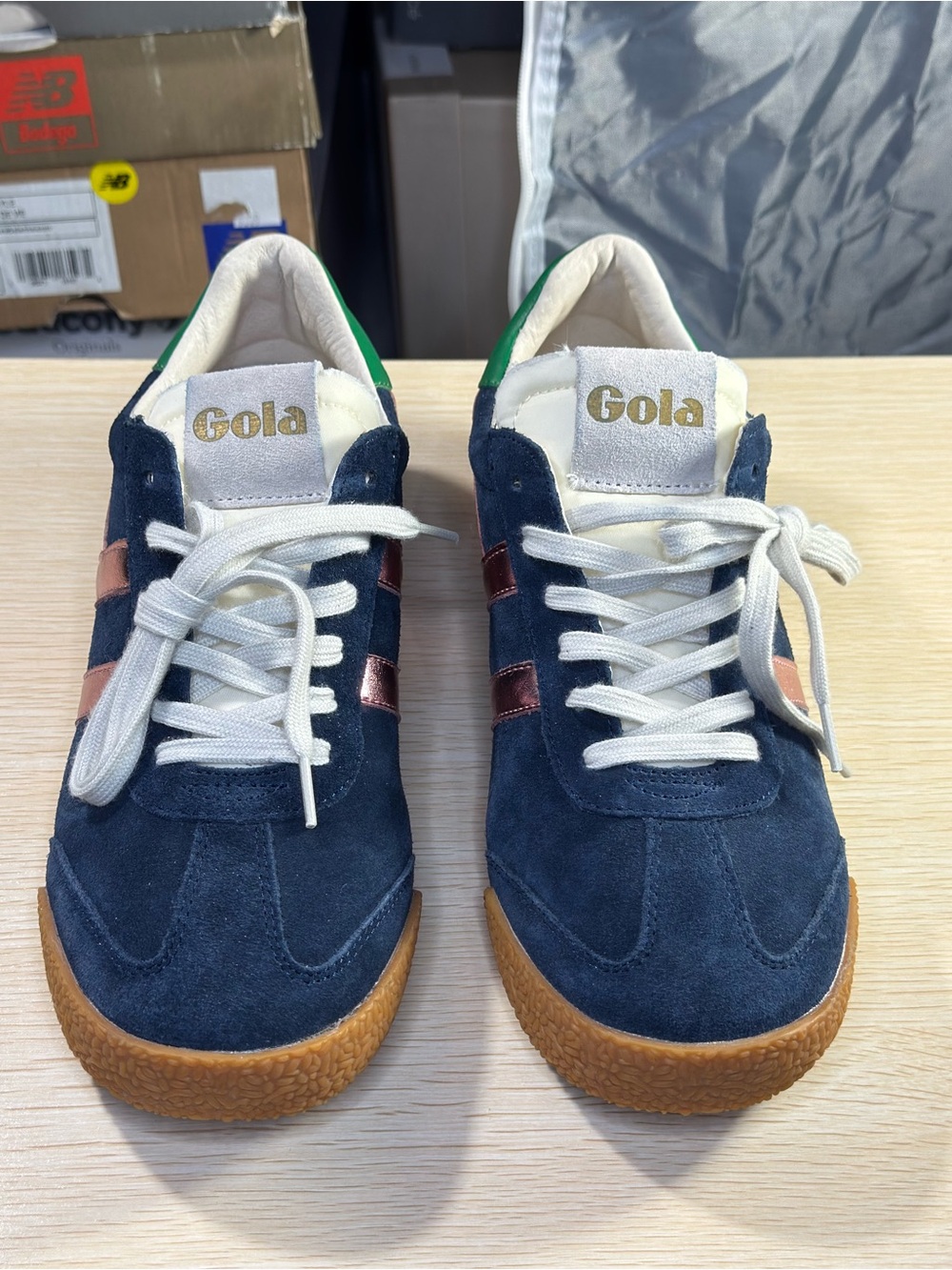 GOLA Elan Glitz Trainer Navy Blue, Pink, Green Women’s Size 9 Sneakers CLB790 - Picture 6 of 11